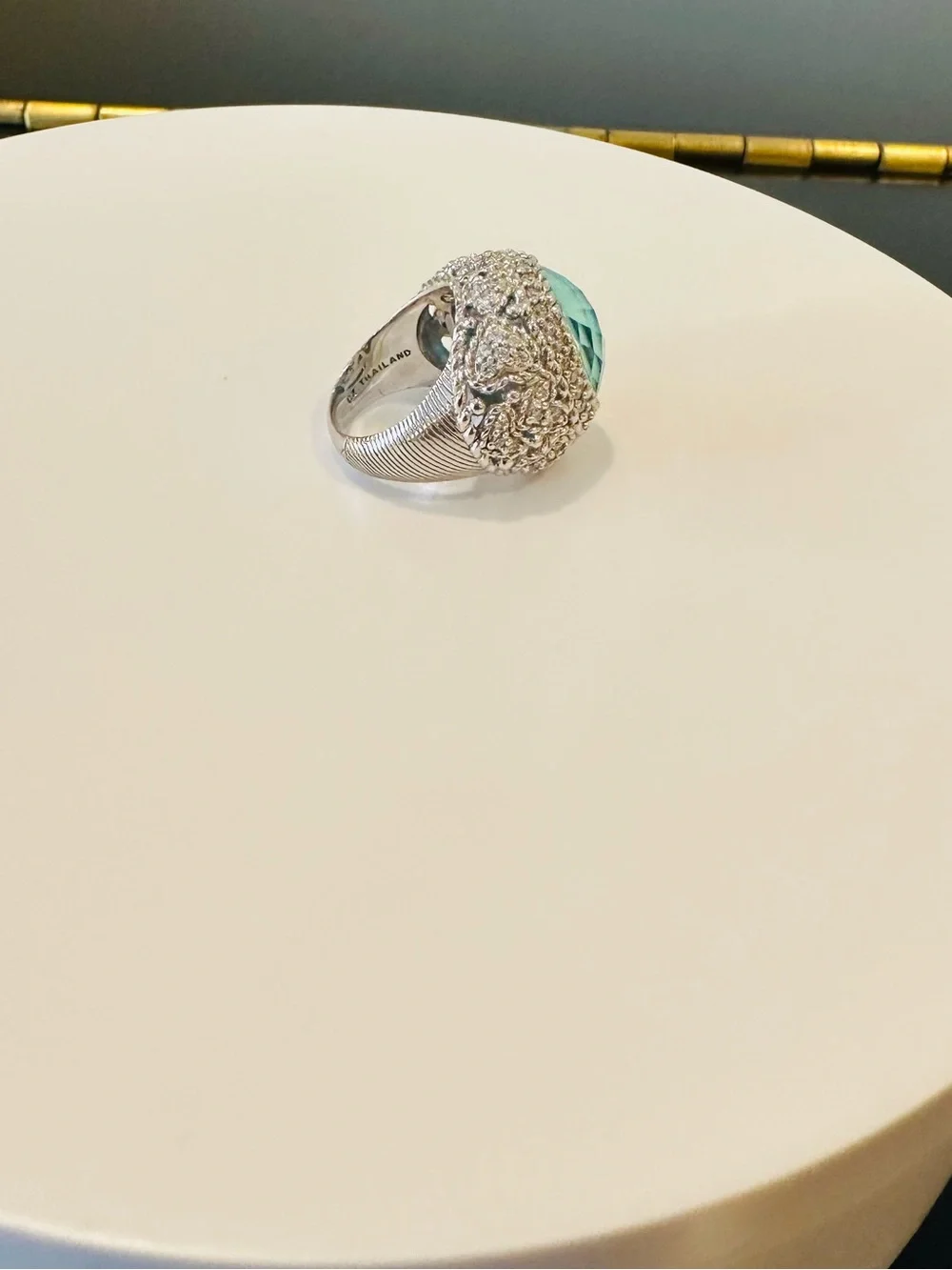 Judith Ripka Luxury Vintage Retro Designer Couture Runway RARE Authentic Ring